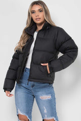 cropped puffer jacket north face inspired