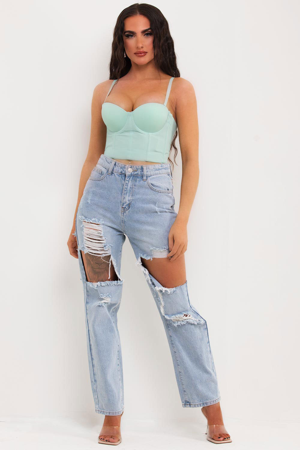 Corset Top Structured Mint Green – Styledup.co.uk
