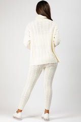 cream knitted loungewear