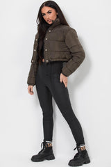 cropped puffer padded jacket womens