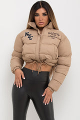 nyc crop puffer padded jacket