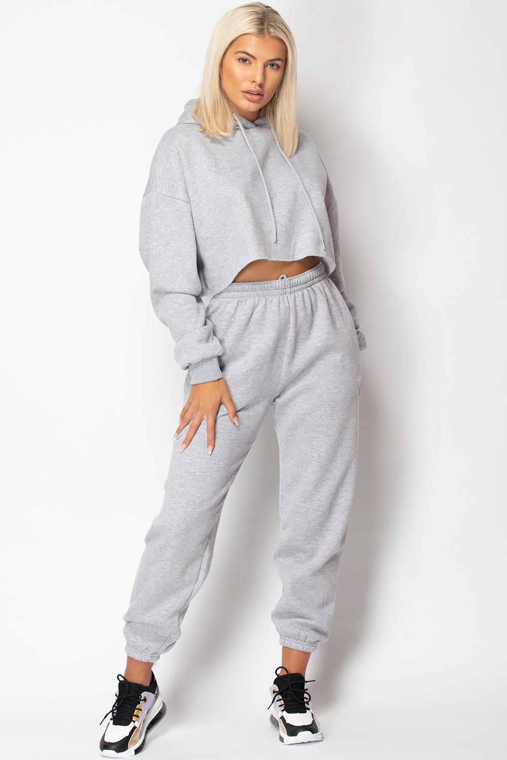 grey loungewear set womens 