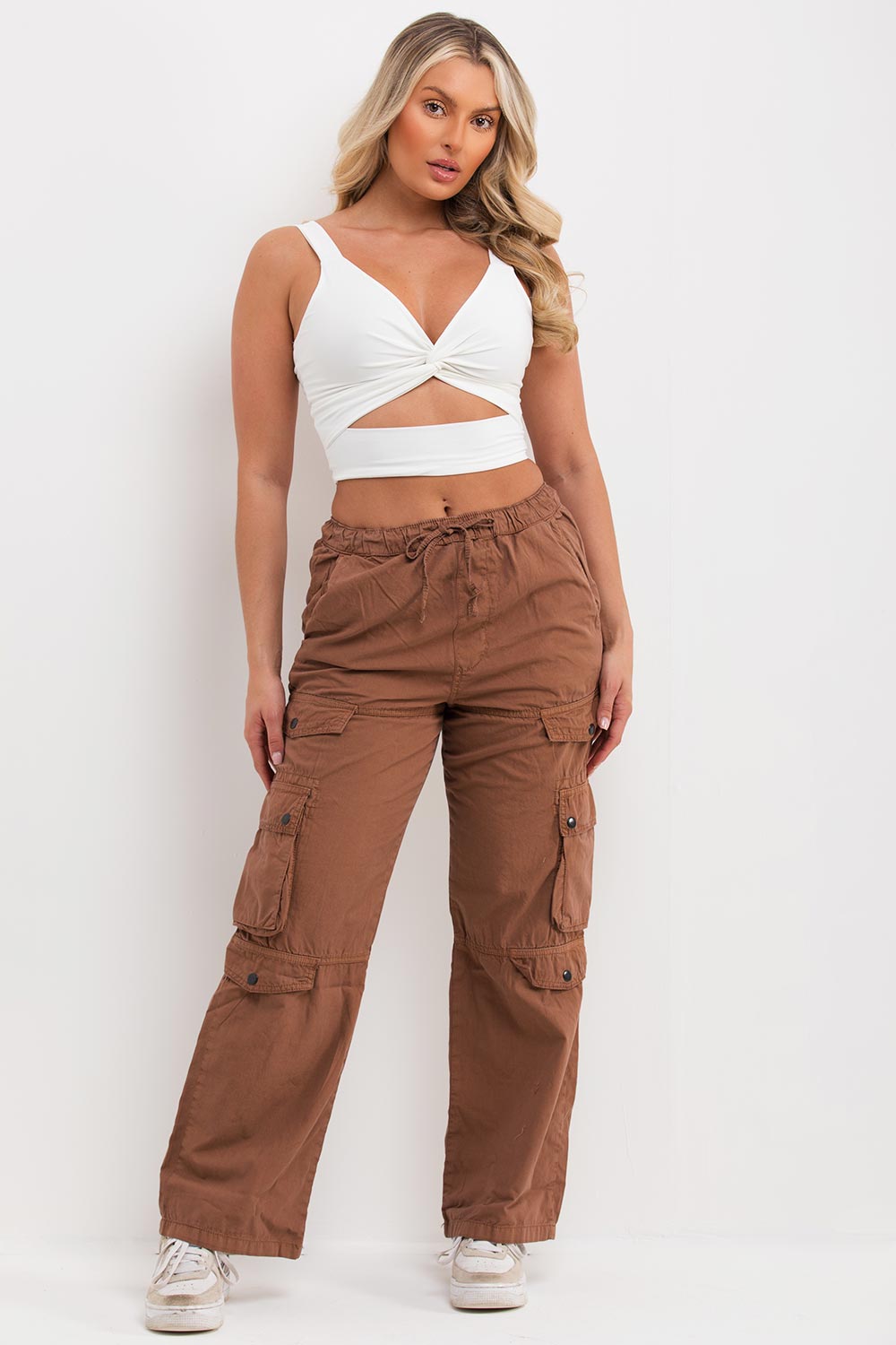 slinky going out crop top white