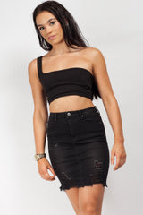 black denim skirt size 6 