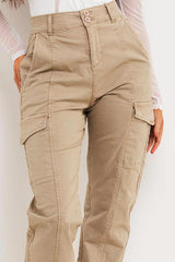 womens cuff bottom cargo trousers uk
