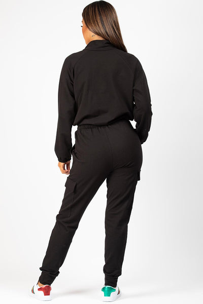 Black Oversized Sweatshirt And Joggers Lounge Set – Styledup.co.uk