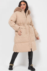 womens long puffer coat