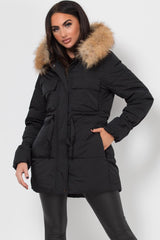 real fur hooded coat uk 