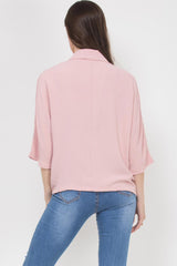 pink oversized jacket blouse