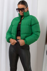 cropped puffer padded jacket womens