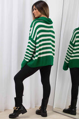 womens knitted oversized jumper with collar