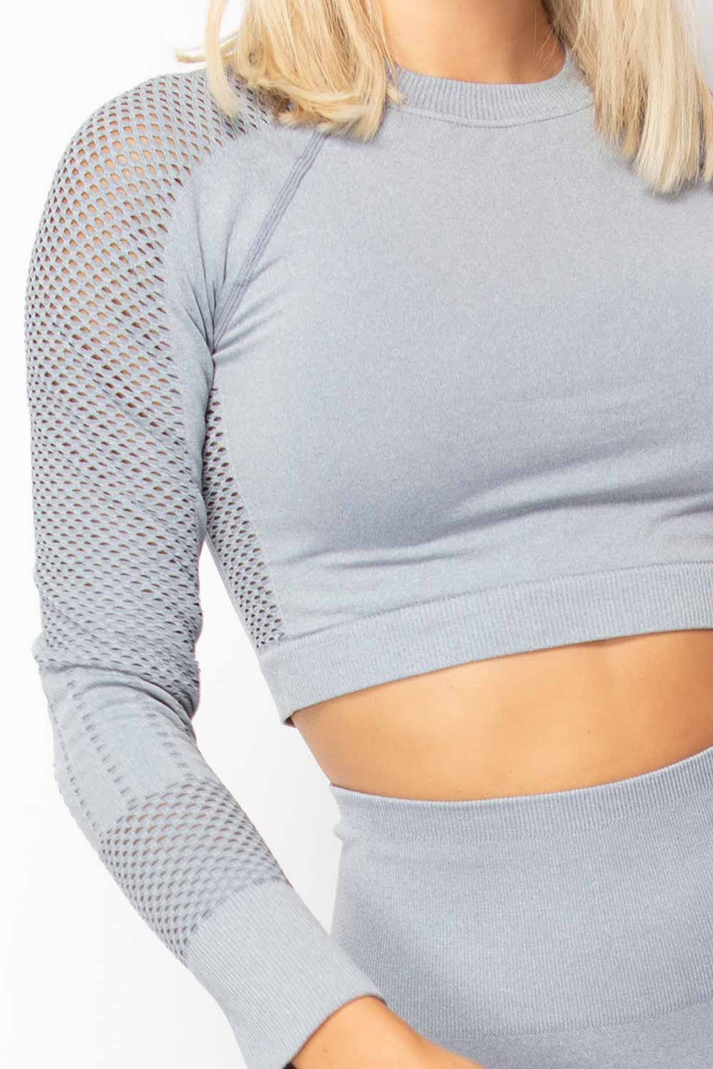 grey fitness top womens 