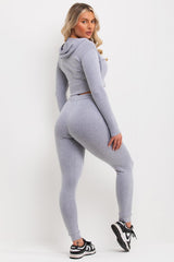 grey ribbed tracksuit womens