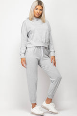 grey hoodie and joggers lounge set womens 