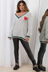 oversized knitted cricket jumper womens