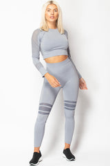 womens activewear set grey 