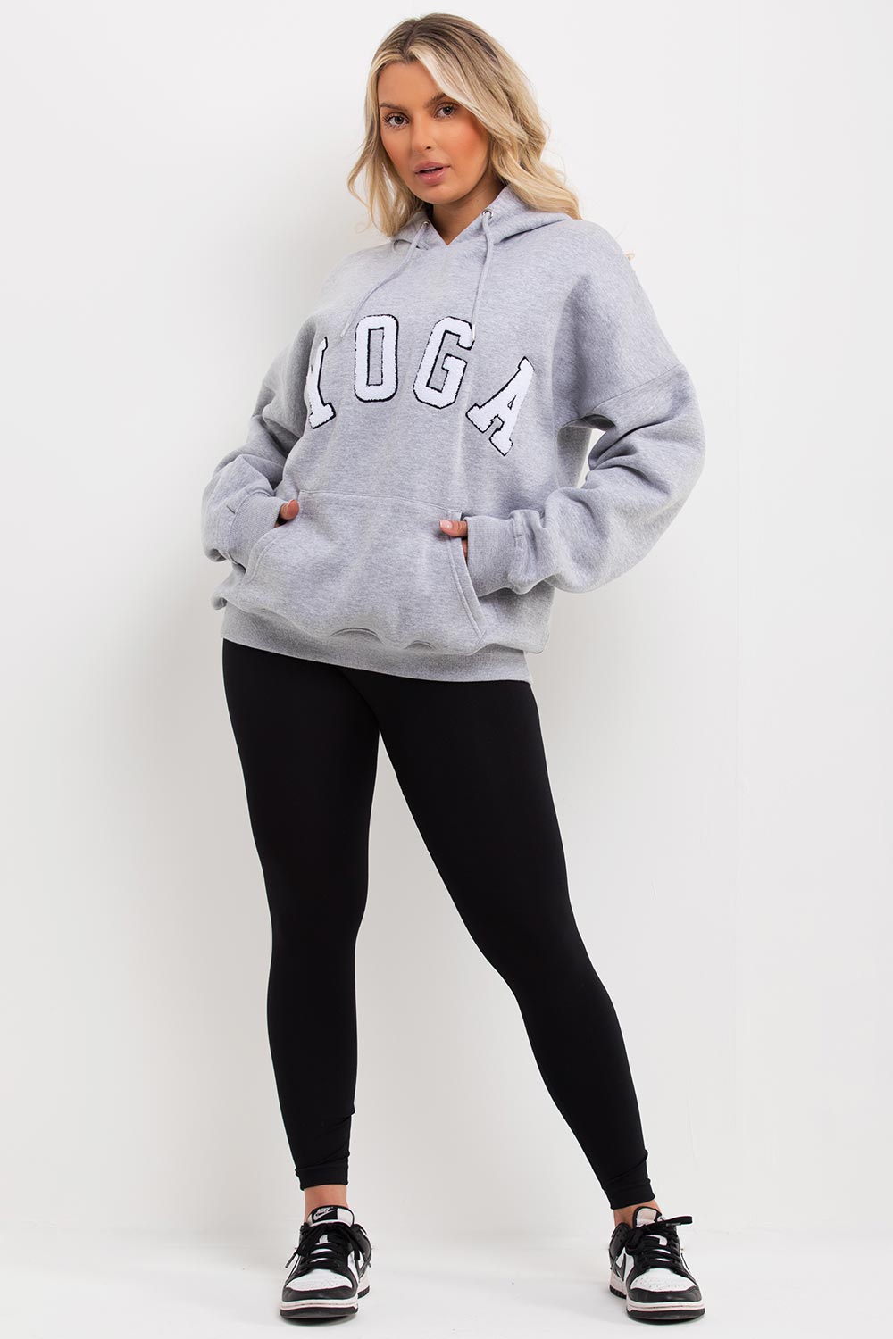 Women's Yoga Hoodie Grey Oversized – Styledup.co.uk