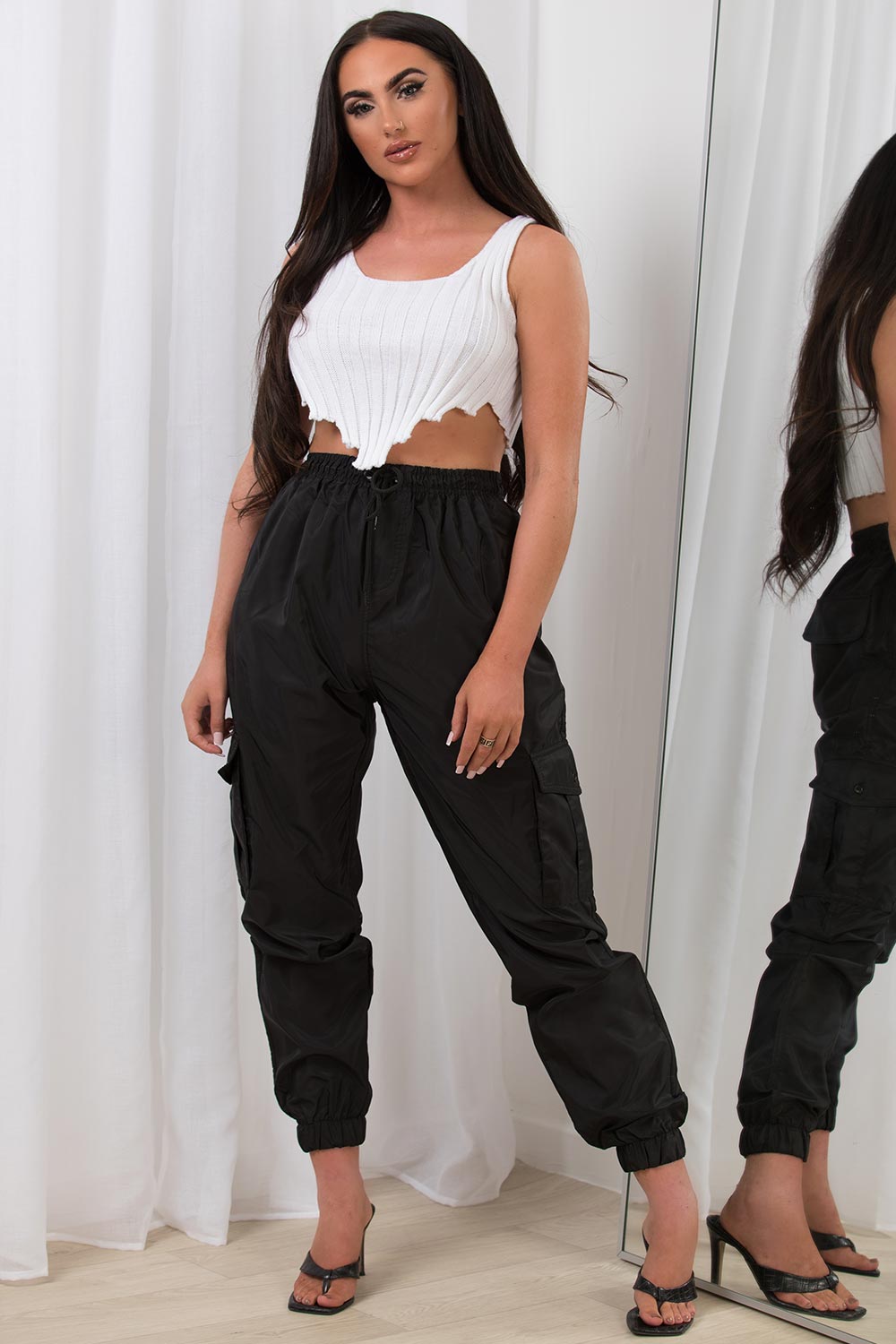 cargo pants with pockets womens 