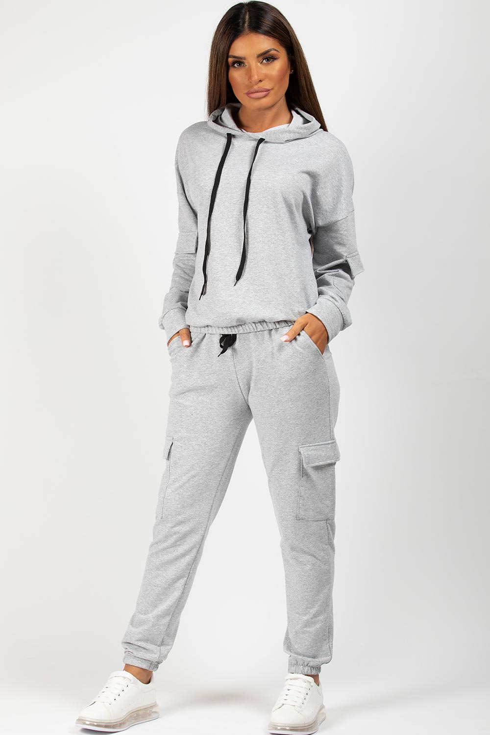 grey hoodie and joggers set 