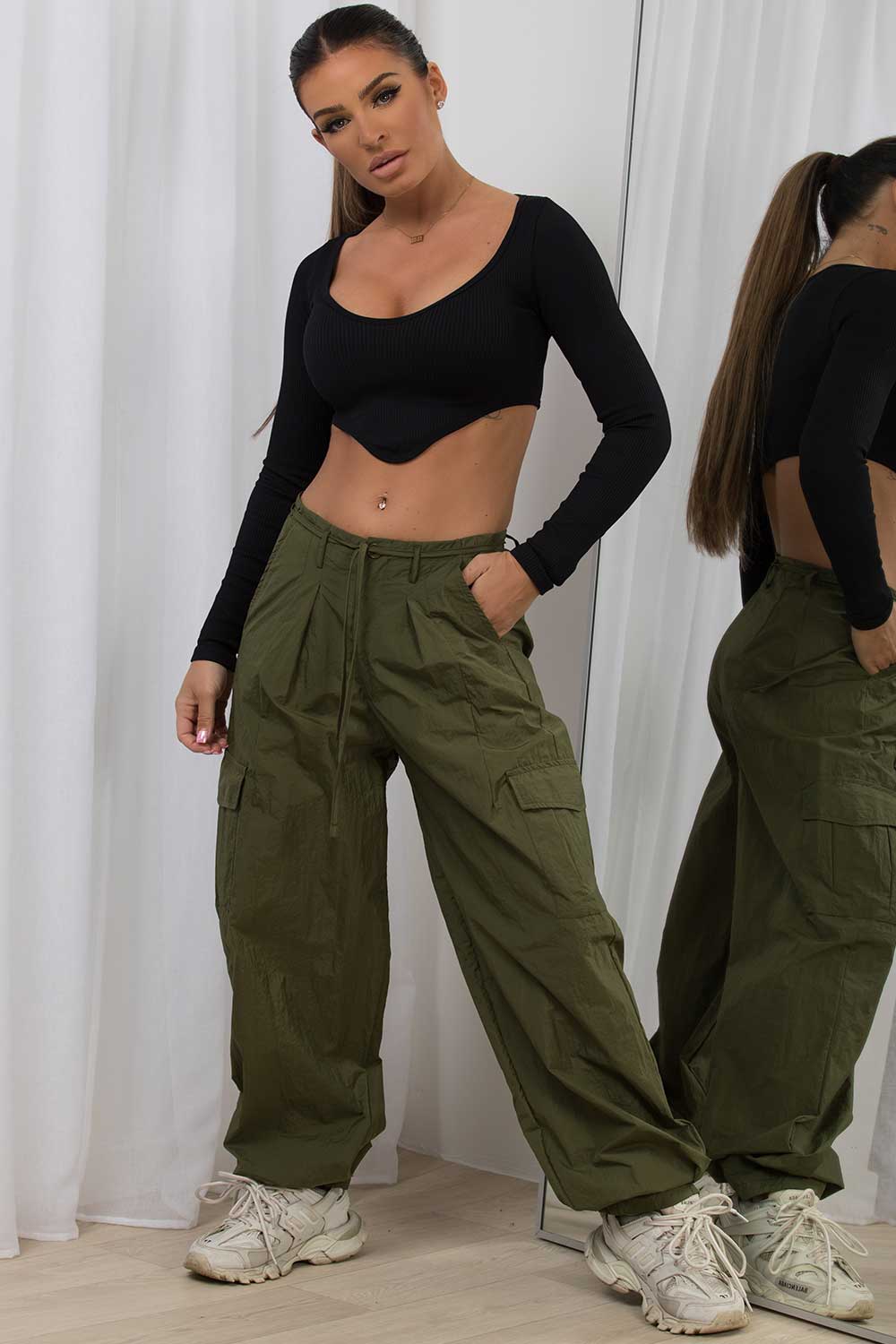 womens cargo trousers