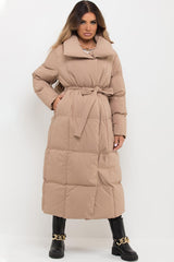long duvet puffer padded coat womens uk