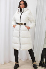 womens long coat white