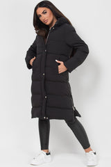 longline puffer coat