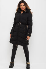 womens long puffer coat