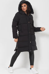 long black puffer coat