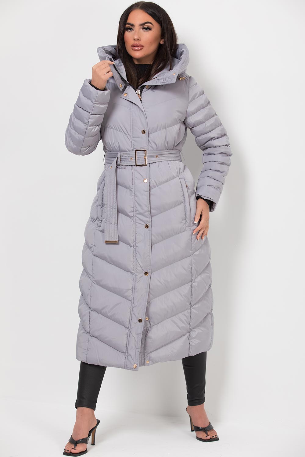 longline puffer coat