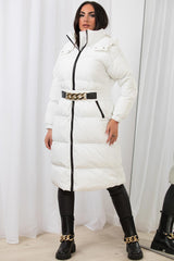 long puffer coat white