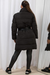 black puffer coat with fendi print