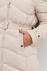 womens long coat with belt