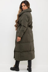 long padded duvet coat womens 