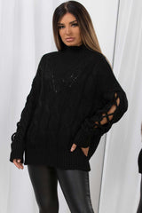 long sleeve knitted jumper womens