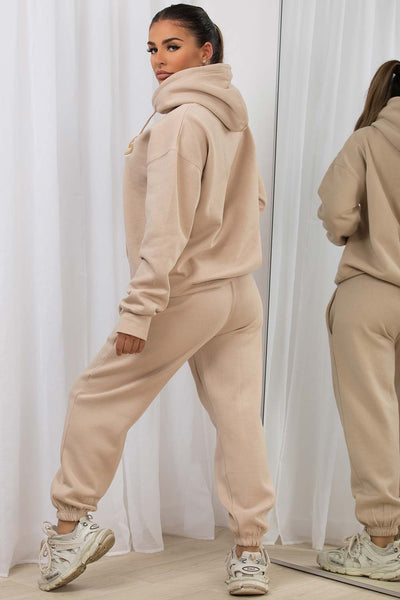Beige Loungewear Top and Trouser Set main image 0