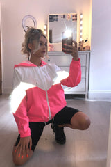 neon pink reflective jacket windbreaker 