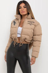 crop padded jacket womens