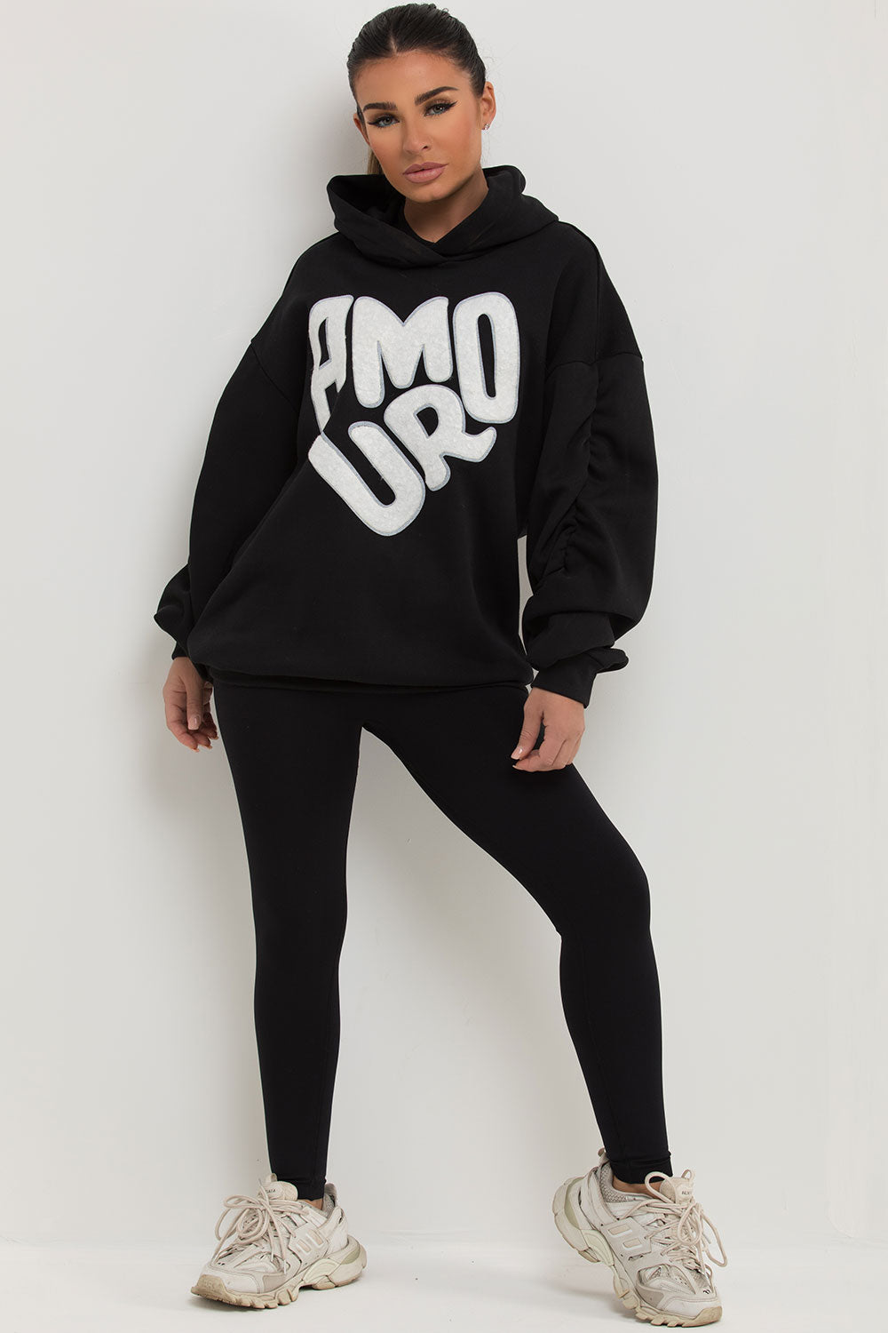 amour oversized hoodie womens
