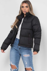 womens north face inspired puffer jacket