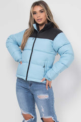 puffer padded quilted jacket north face inspired