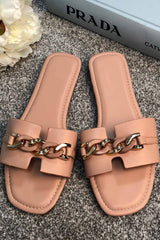 flat sandals pink sliders on sale 