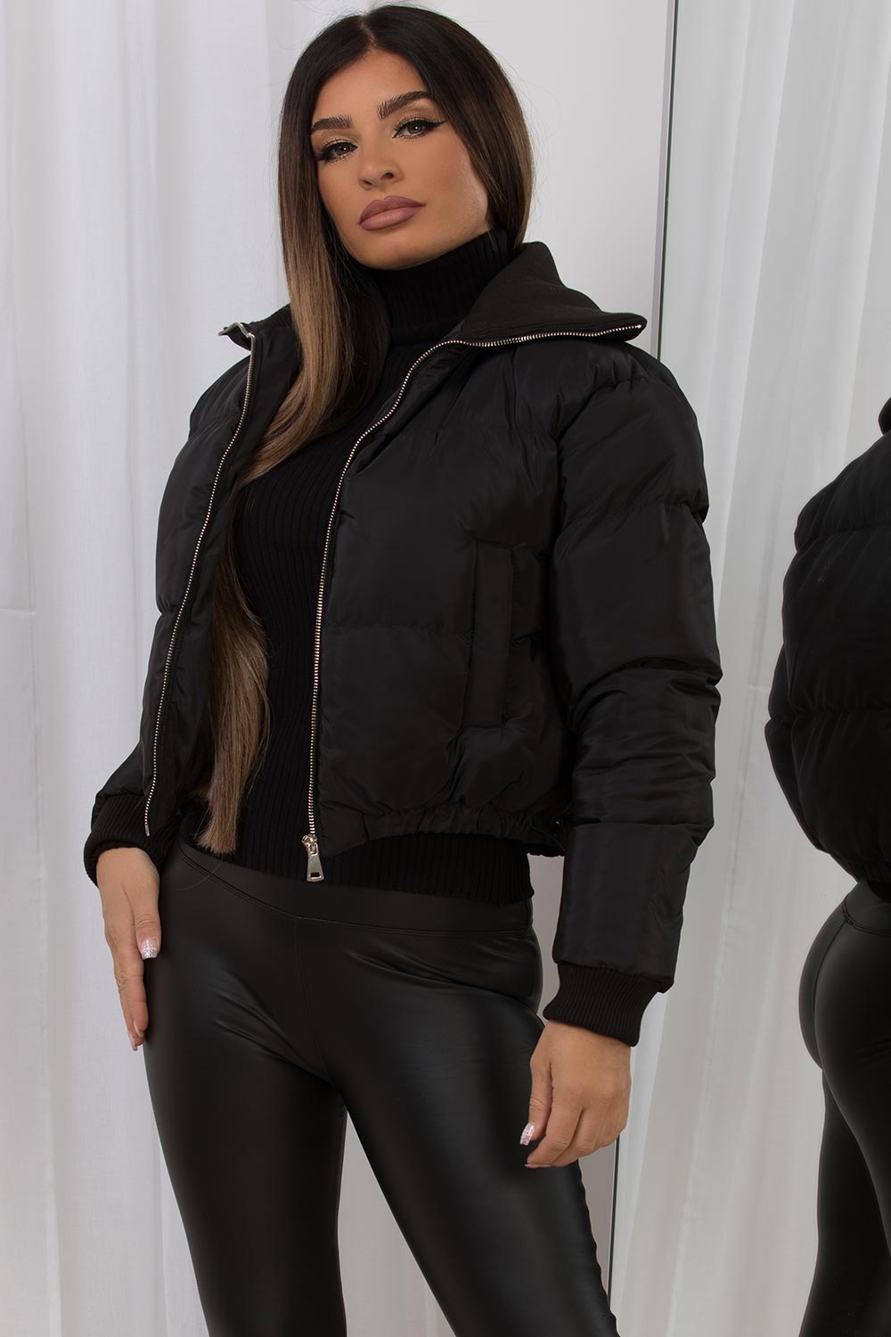 black puffer jacket womens
