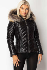 black puffer jacket women