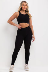 womens gym wear co ord two piece set
