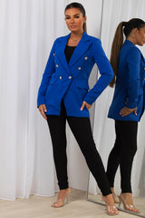 womens blazer with gold buttons