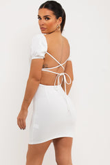 strappy backless short bodycon dress