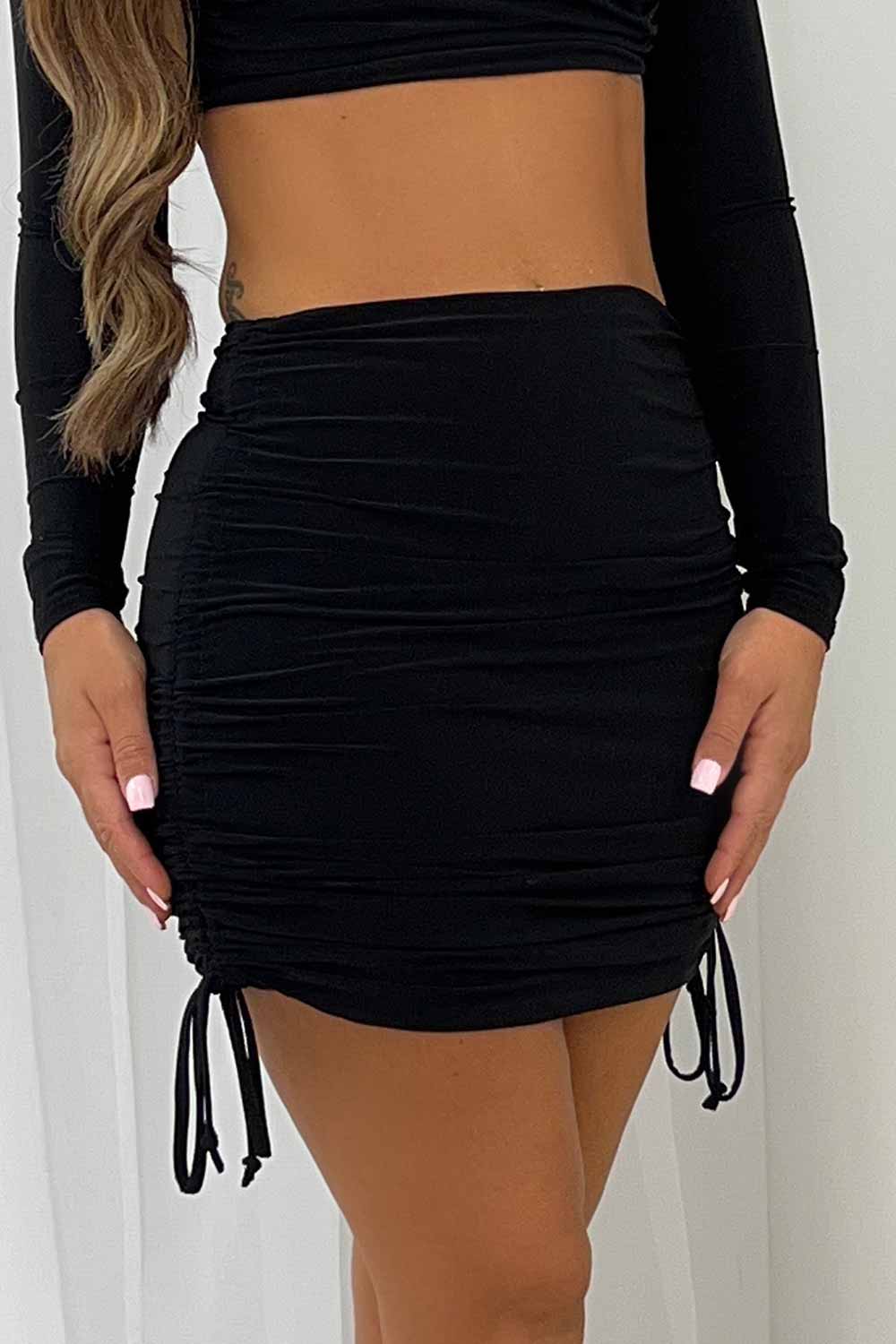 mini skirt and crop top co ord set