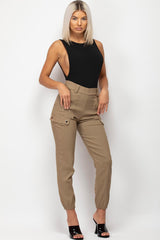 womens stone cargo trousers 