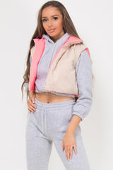 cropped reversible gilet stonecropped padded reversible gilet